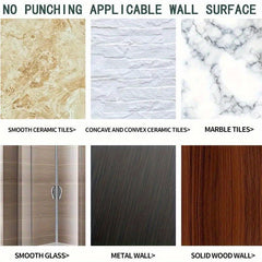 4pcs Acrylic Wall Hook Adhesive Punch Hanging Hook