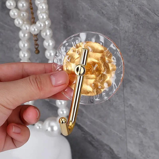 4pcs Acrylic Wall Hook Adhesive Punch Hanging Hook