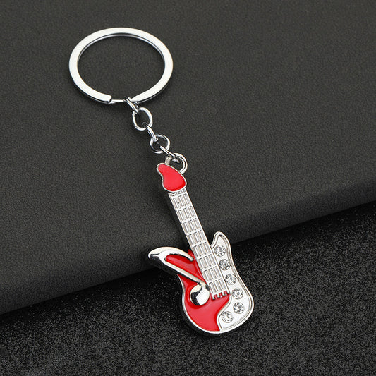 Guitar Pendant Keychain for Car Keys Backpacks Wallets