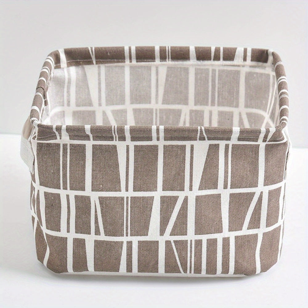 2pcs Small Fresh Fabric Desktop Storage Box Organizer