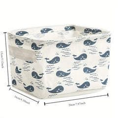 2pcs Small Fresh Fabric Desktop Storage Box Organizer