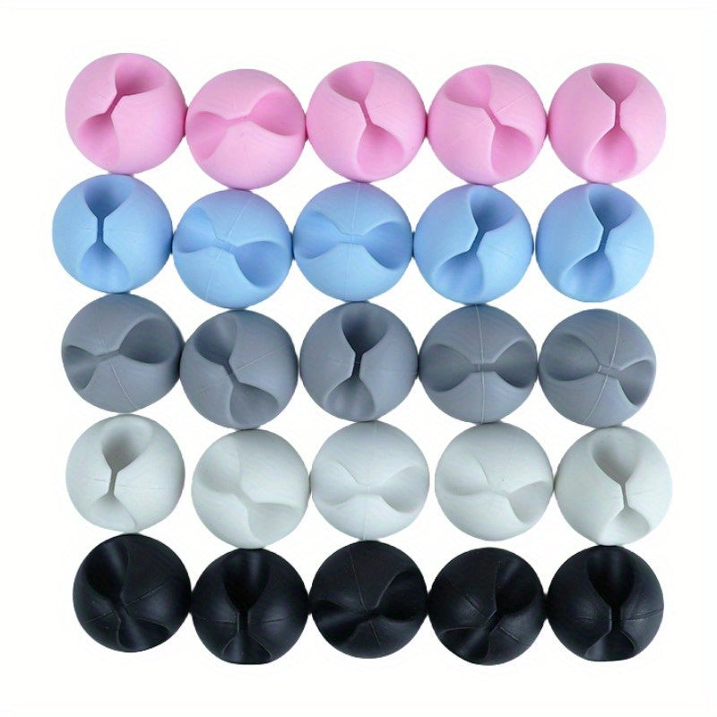 5pcs Circular Cable Sorting Device Data Cable Storage And Organization