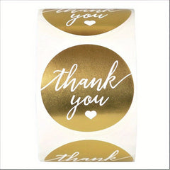 500pcs Roll Golden Thank You Sticker for Birthday