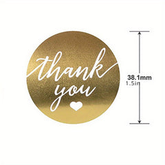 500pcs Roll Golden Thank You Sticker for Birthday