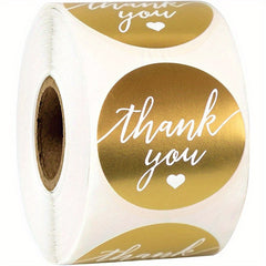 500pcs Roll Golden Thank You Sticker for Birthday