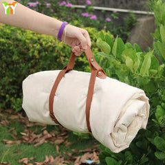 Adjustable PU Leather Blanket Yoga Mat Strap for All Bags