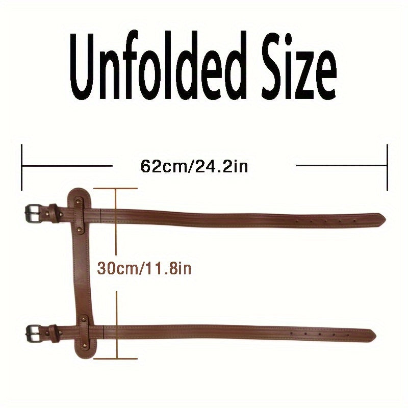 Adjustable PU Leather Blanket Yoga Mat Strap for All Bags