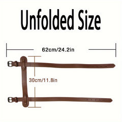 Adjustable PU Leather Blanket Yoga Mat Strap for All Bags