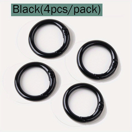 8pcs Round Buckle DIY Carabiner Keychain Bag Clips Hook For Bags Purses