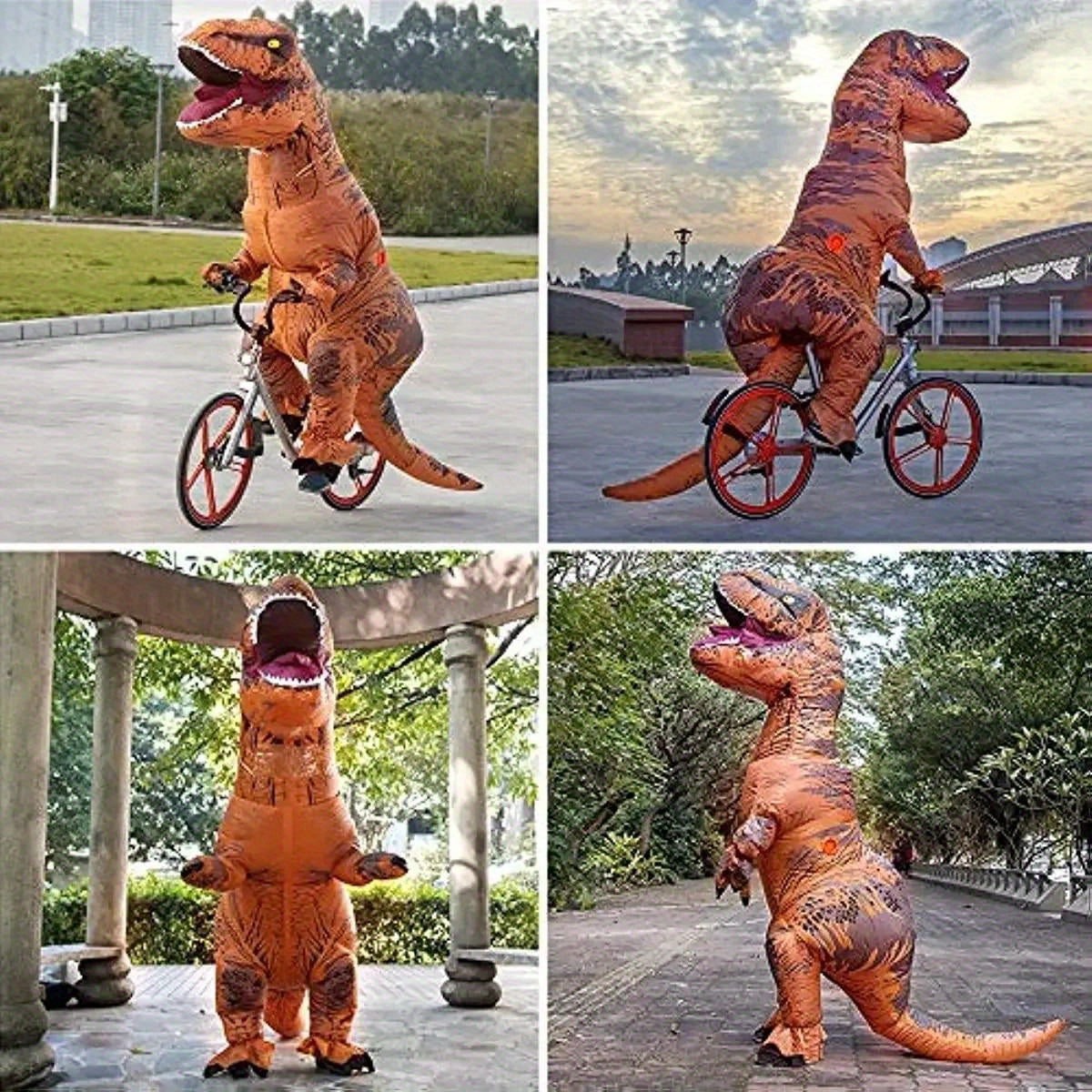 Adult T Rex Dinosaur Inflatable Costume Halloween Cosplay & Purim Party Suit