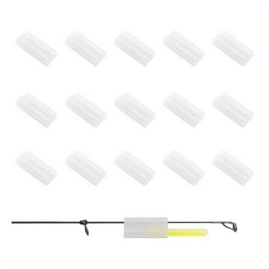 30pcs Fishing Glow Stick Clips Rod Tip Glow Stick Fixed