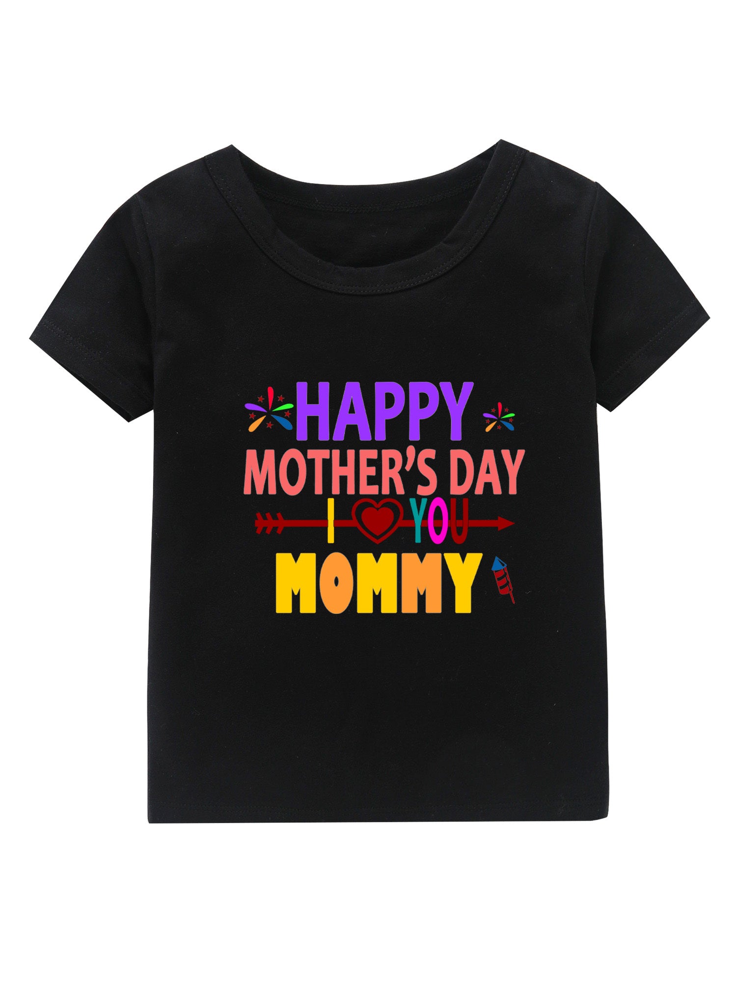 Mother's Print Girl's Cotton T shirt for Summer