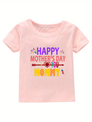 Mother's Print Girl's Cotton T shirt for Summer