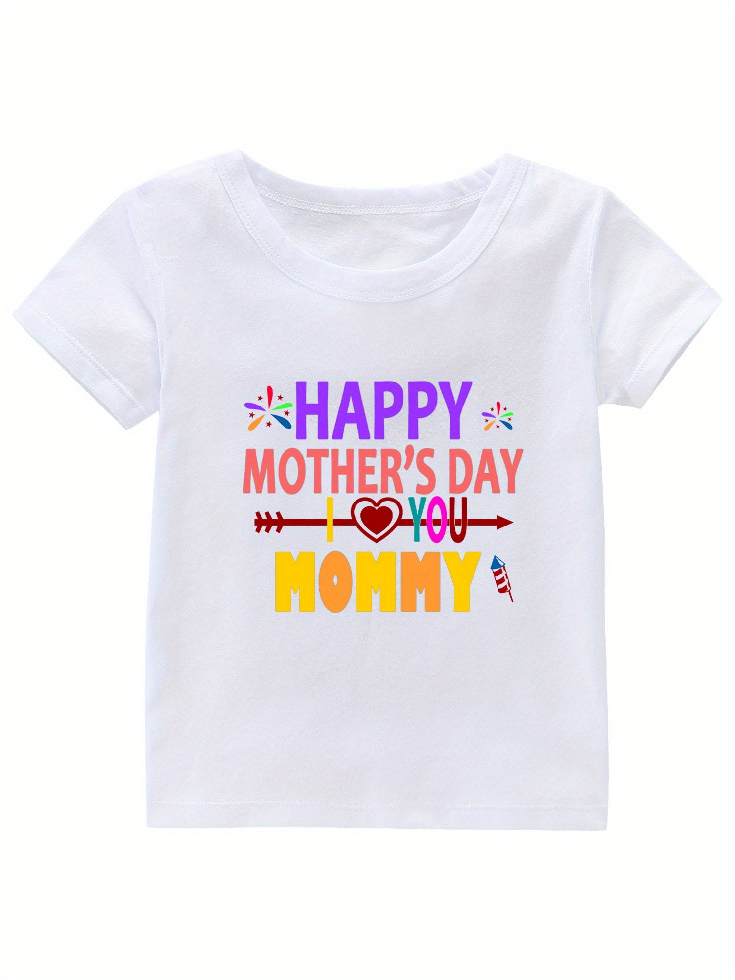 Mother's Print Girl's Cotton T shirt for Summer