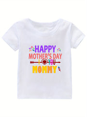 Mother's Print Girl's Cotton T shirt for Summer
