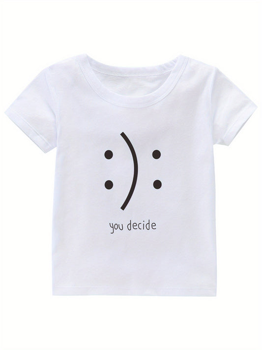 Girl's Cotton T shirt Casual Slight Stretch Tee For Summer