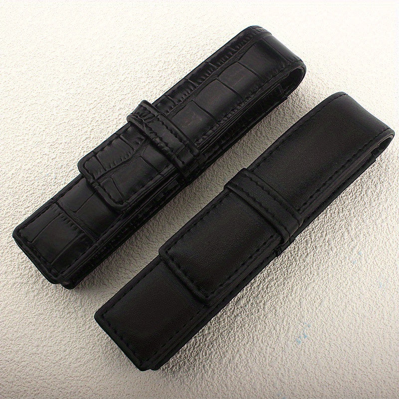 Pen Pouch Holder Real PU Washing Pen Bag