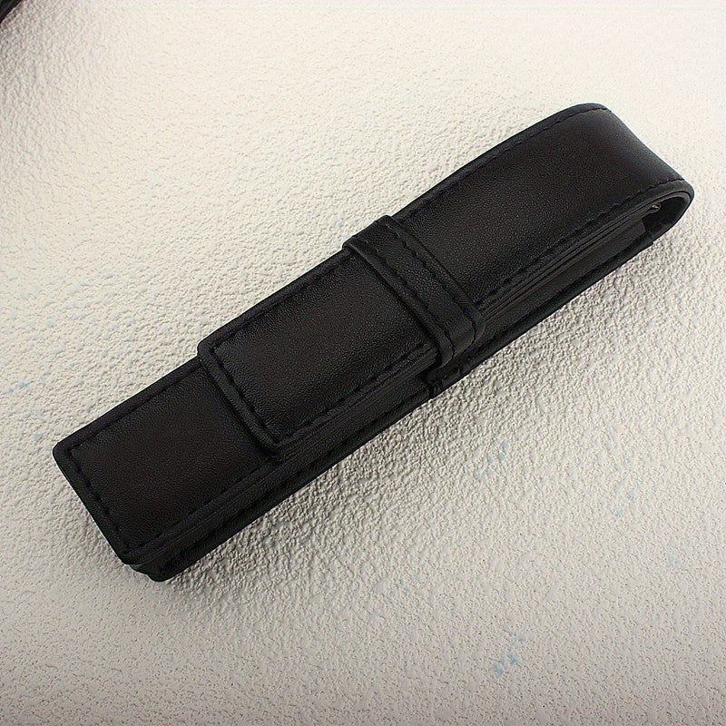 Pen Pouch Holder Real PU Washing Pen Bag