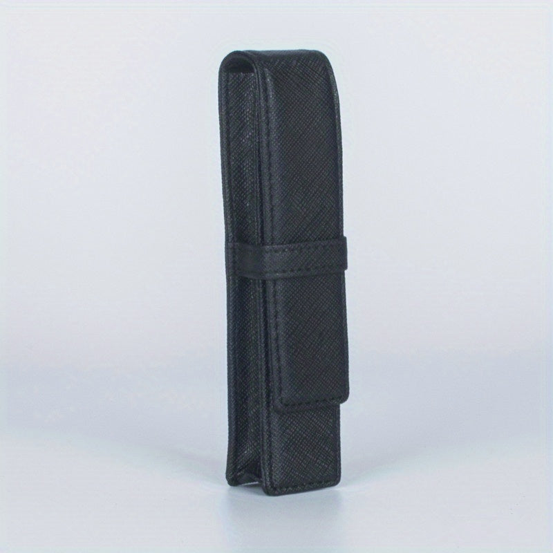Pen Pouch Holder Real PU Washing Pen Bag