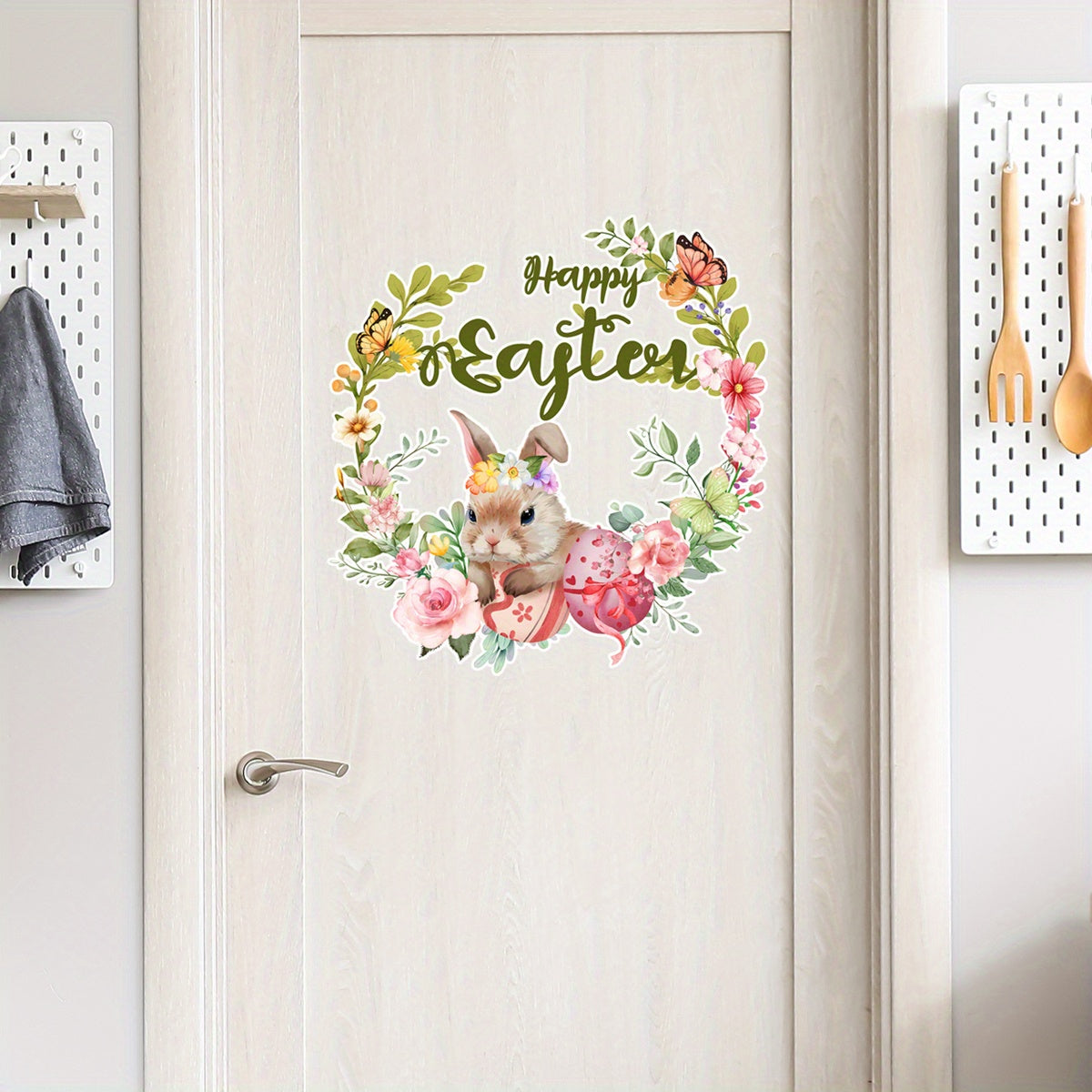 Happy Easter Wall Sticker Decoration Self-adhesive Decal