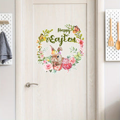 Happy Easter Wall Sticker Decoration Self-adhesive Decal