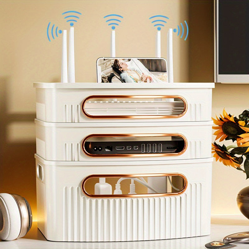 WiFi Router Rack Machine Top Box Wire Storage Holder