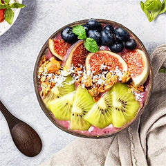 4pcs Coconut Bowl Set for Salad, Noodles, Yogurt - Kitchen Dinnerware