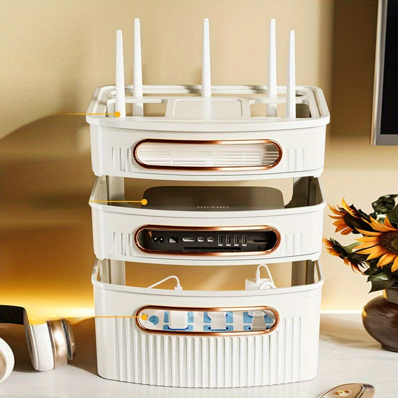 WiFi Router Rack Machine Top Box Wire Storage Holder