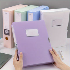 2pcs Plastic Waterproof File Box A4 File Information Box Large Capacity