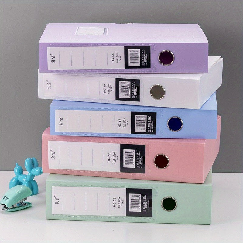 2pcs Plastic Waterproof File Box A4 File Information Box Large Capacity