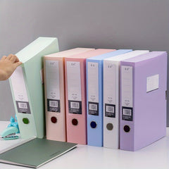 2pcs Plastic Waterproof File Box A4 File Information Box Large Capacity