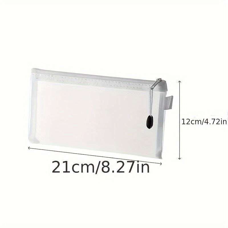 5pcs A6 Mesh Zipper Pouch File Bag Waterproof Zipper Folder