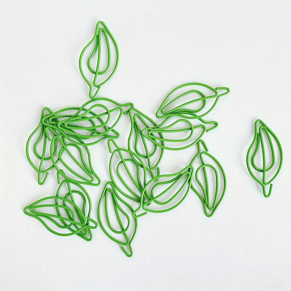 10pcs Stainless Steel Green Paper Clips Rustproof Metal Clips Durable Book Clip