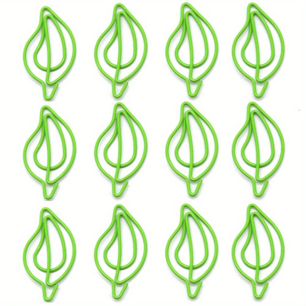 10pcs Stainless Steel Green Paper Clips Rustproof Metal Clips Durable Book Clip