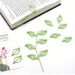 10pcs Stainless Steel Green Paper Clips Rustproof Metal Clips Durable Book Clip