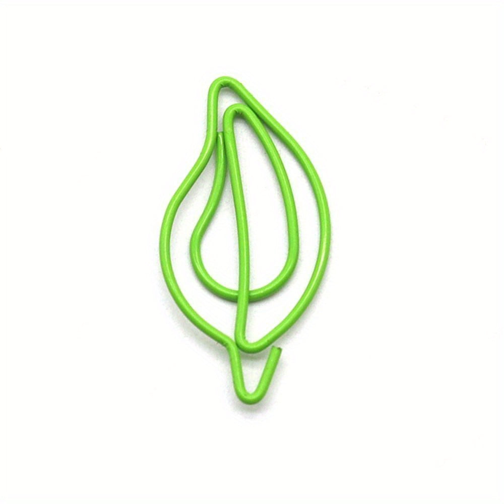 10pcs Stainless Steel Green Paper Clips Rustproof Metal Clips Durable Book Clip