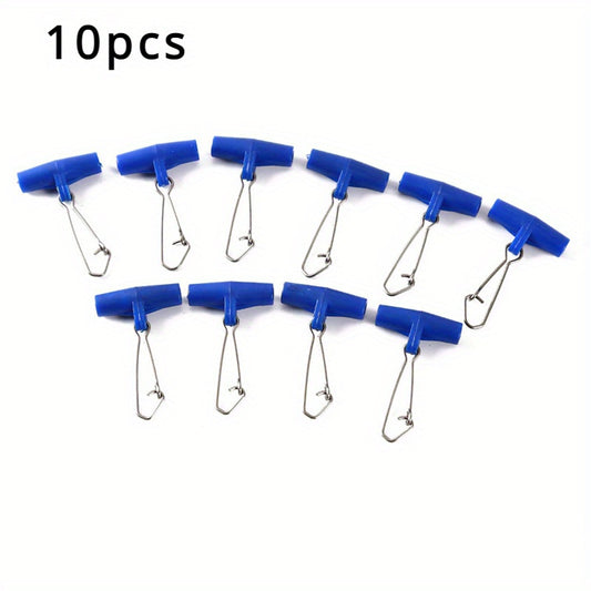10pcs Heavy Duty Fishing Line Sinker Slider Swivel With Snap