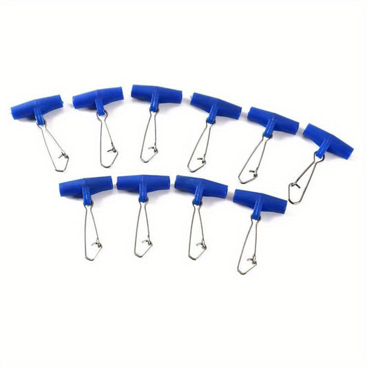 10pcs Heavy Duty Fishing Line Sinker Slider Swivel With Snap