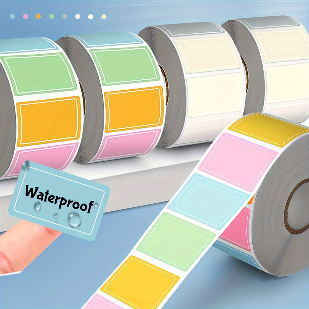 1600pcs 2 Rolls Colorful All Purpose Label Sticker