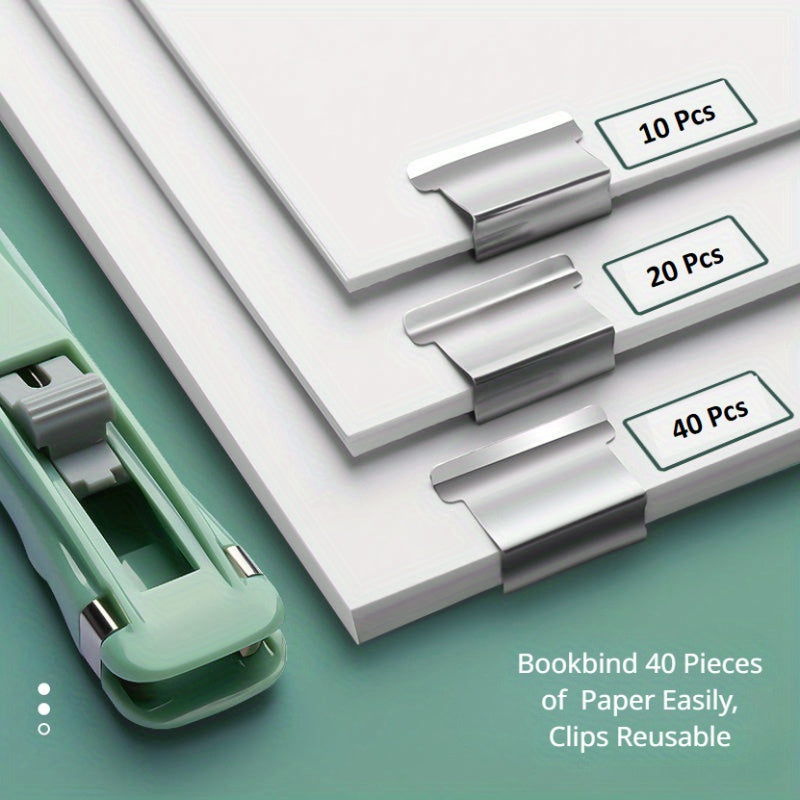 Push Clipper Traceless Stapler File Clippers Student Exam Papers