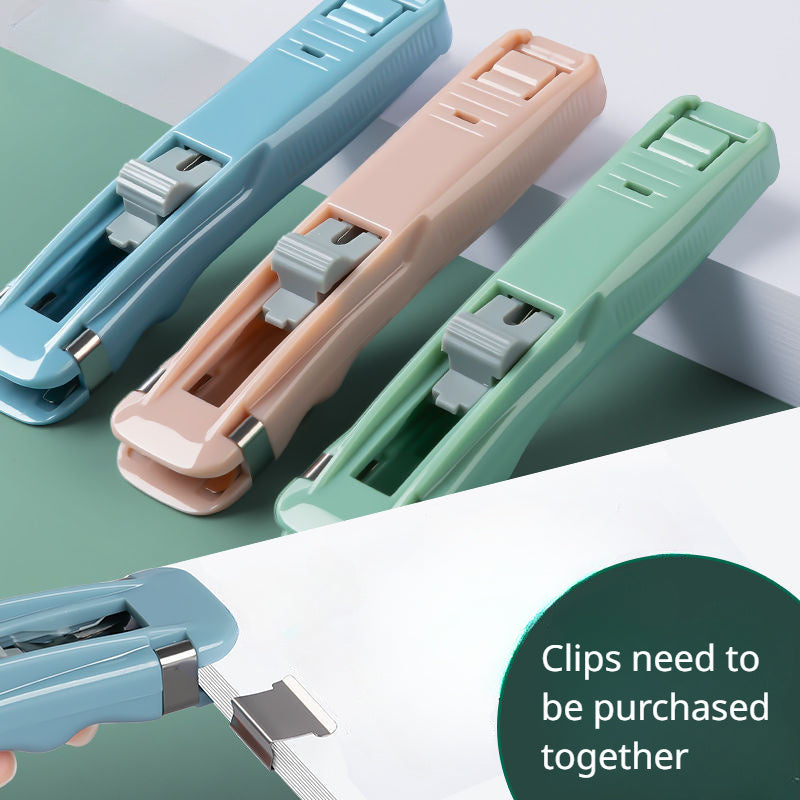 Push Clipper Traceless Stapler File Clippers Student Exam Papers