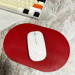 Faux Leather Mouse Pad Waterproof Non-slip Multiple Colors Office Home