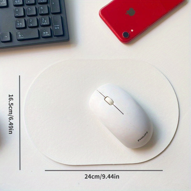 Faux Leather Mouse Pad Waterproof Non-slip Multiple Colors Office Home