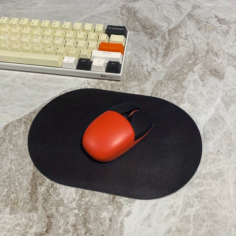 Faux Leather Mouse Pad Waterproof Non-slip Multiple Colors Office Home