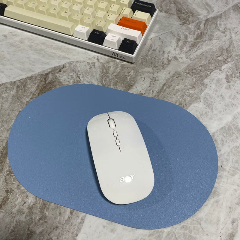 Faux Leather Mouse Pad Waterproof Non-slip Multiple Colors Office Home