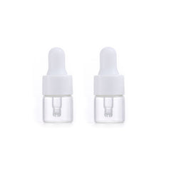 2pcs Mini Glass Dropper Bottles with Caps 1-5ml