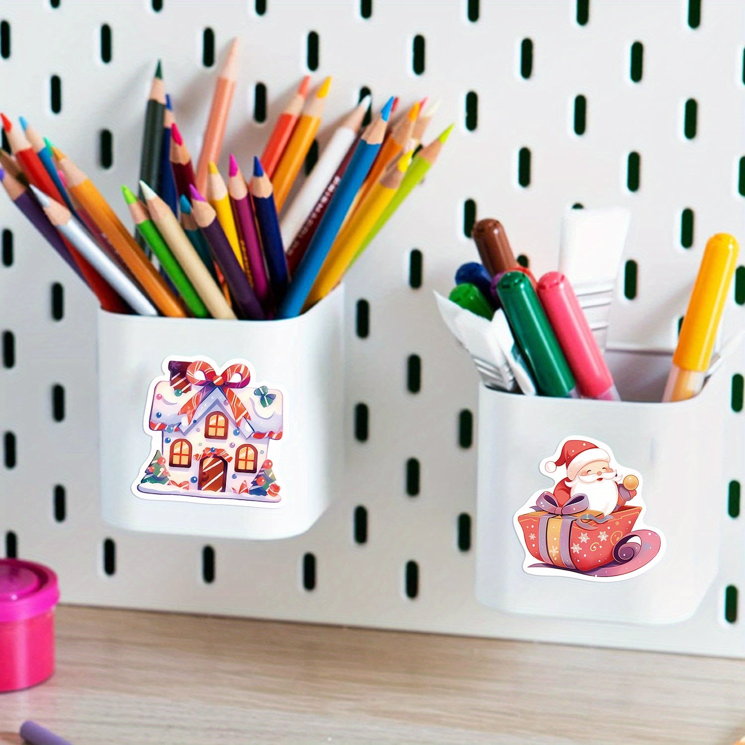 50 Christmas Fun Waterproof Doodle Sticker For Laptop PC Tablet