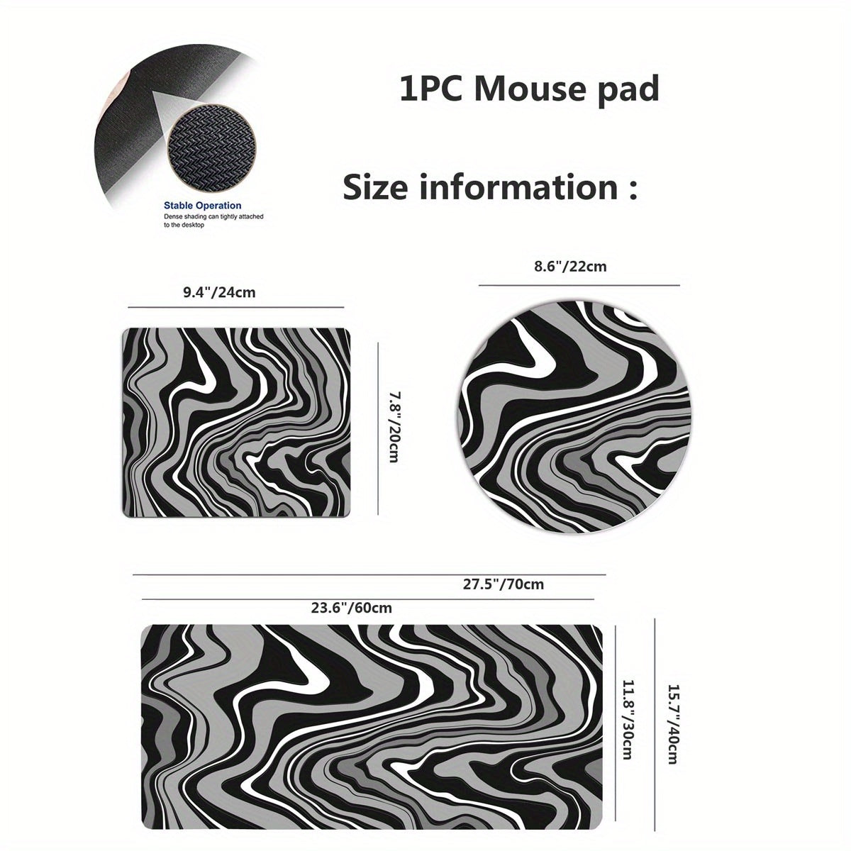 Creative And Striped Mouse Pad for Gaming and Work
