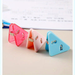 6pcs Corner Clip Test Paper Storage Triangle Clip File Folder Stationery