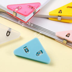 6pcs Corner Clip Test Paper Storage Triangle Clip File Folder Stationery
